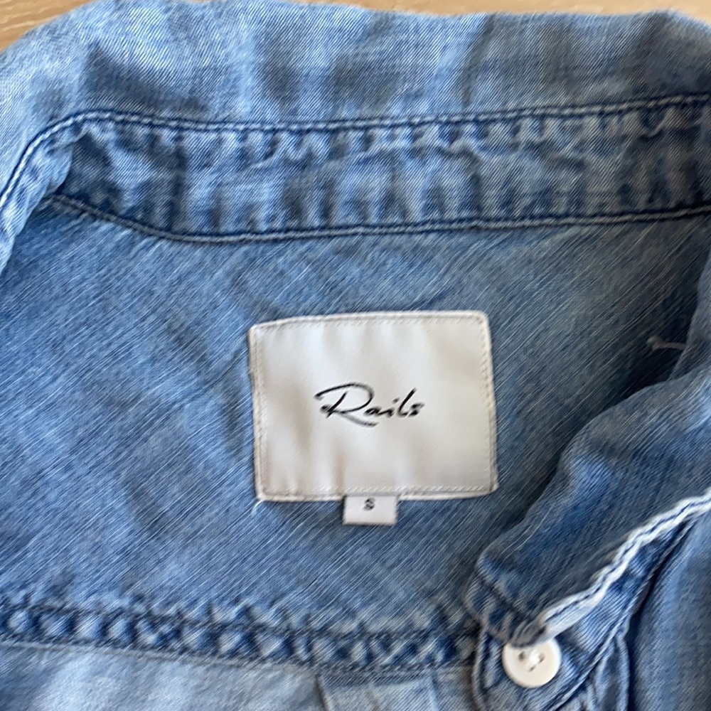 Rails Button Down Chambray Top - image 2